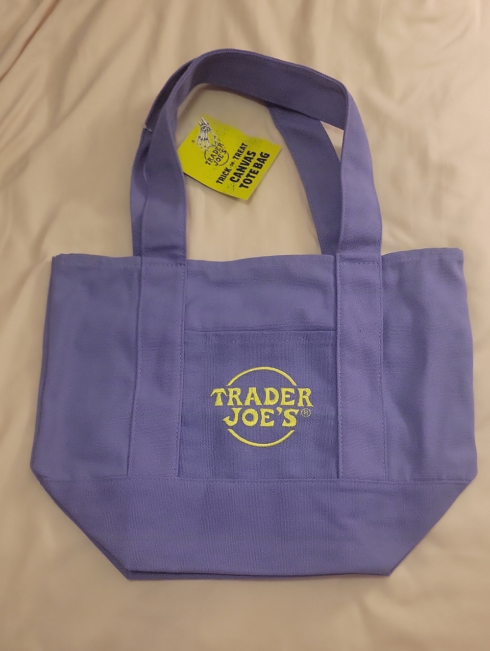 Trader Joe's Lavender Canvas Tote Bag